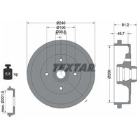 Bremstrommel TEXTAR 94006700 von Textar