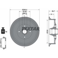 Bremstrommel TEXTAR 94009200 von Textar