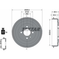 Bremstrommel TEXTAR 94009300 von Textar