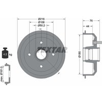 Bremstrommel TEXTAR 94012900 von Textar