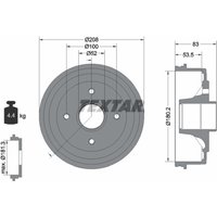 Bremstrommel TEXTAR 94013500 von Textar