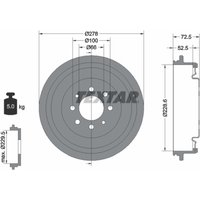 Bremstrommel TEXTAR 94013700 von Textar