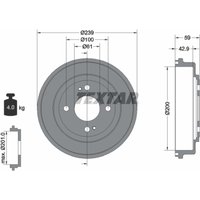 Bremstrommel TEXTAR 94015300 von Textar