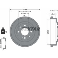 Bremstrommel TEXTAR 94017600 von Textar