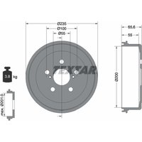 Bremstrommel TEXTAR 94017900 von Textar