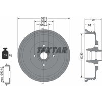 Bremstrommel TEXTAR 94018900 von Textar