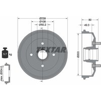 Bremstrommel TEXTAR 94019000 von Textar