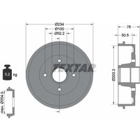 Bremstrommel TEXTAR 94019700 von Textar