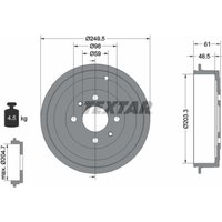 Bremstrommel TEXTAR 94019900 von Textar