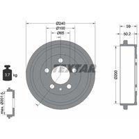 Bremstrommel TEXTAR 94023800 von Textar