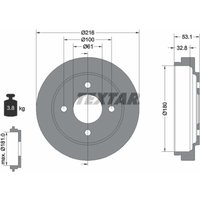 Bremstrommel TEXTAR 94024500 von Textar