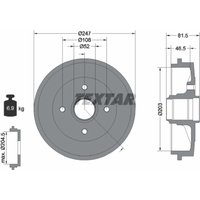 Bremstrommel TEXTAR 94024900 von Textar