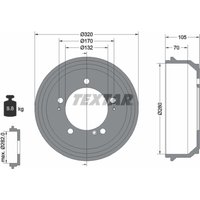 Bremstrommel TEXTAR 94027000 von Textar