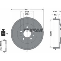 Bremstrommel TEXTAR 94027400 von Textar