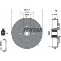 Bremstrommel TEXTAR 94027800 von Textar