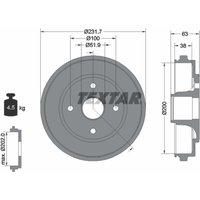 Bremstrommel TEXTAR 94033200 von Textar