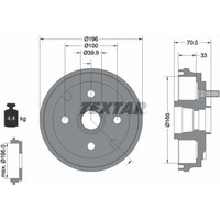 Bremstrommel TEXTAR 94033900 von Textar