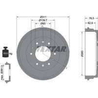 Bremstrommel TEXTAR 94035500 von Textar