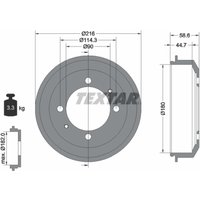 Bremstrommel TEXTAR 94037700 von Textar