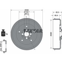 Bremstrommel TEXTAR 94038500 von Textar