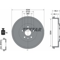 Bremstrommel TEXTAR 94039500 von Textar