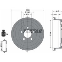 Bremstrommel TEXTAR 94040100 von Textar