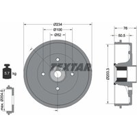 Bremstrommel TEXTAR 94045000 von Textar