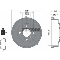 Bremstrommel TEXTAR 94048000 von Textar