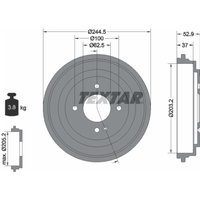 Bremstrommel TEXTAR 94048100 von Textar