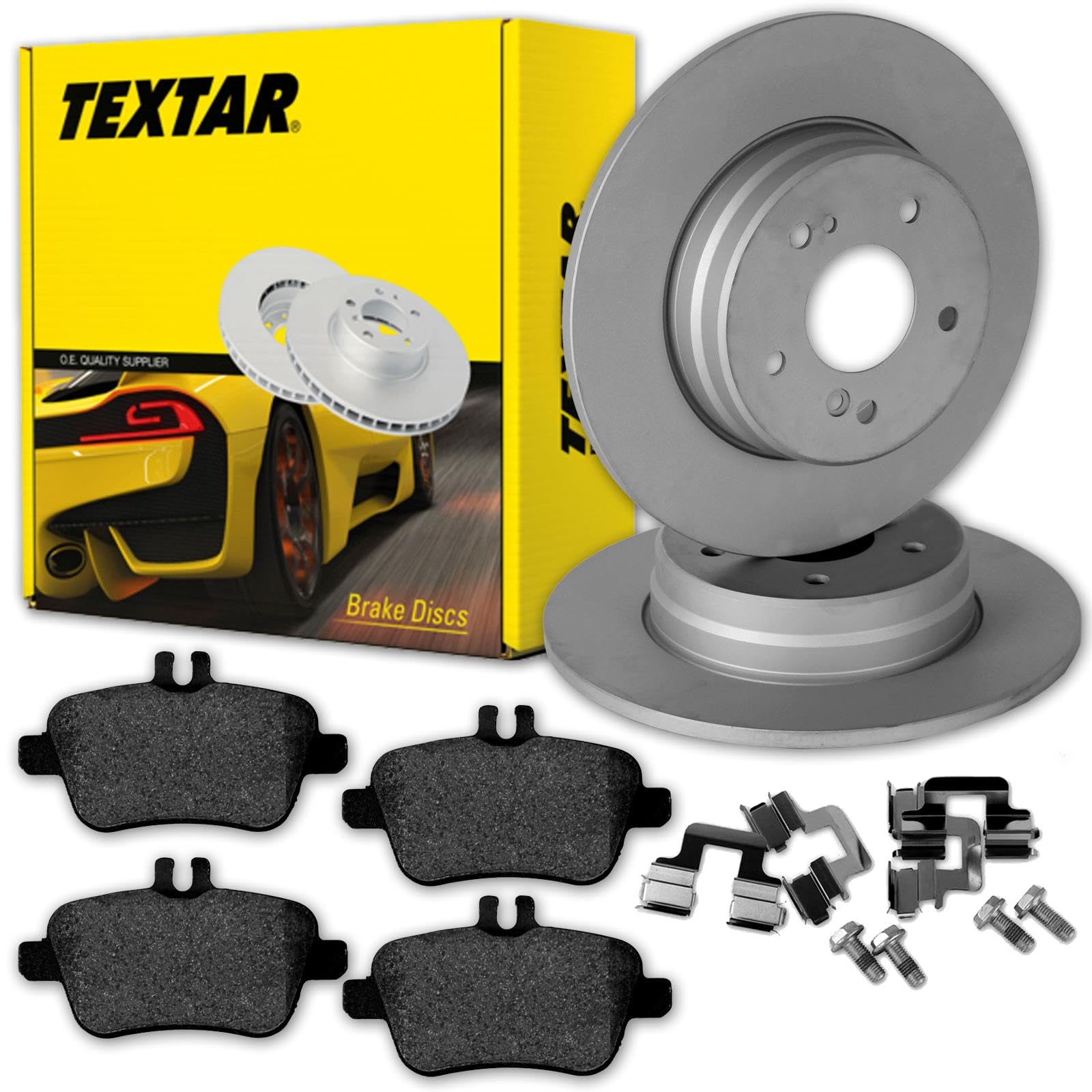 TEXTAR BREMSSCHEIBEN Ø295mm + BREMSBELÄGE SET HINTEN von Textar