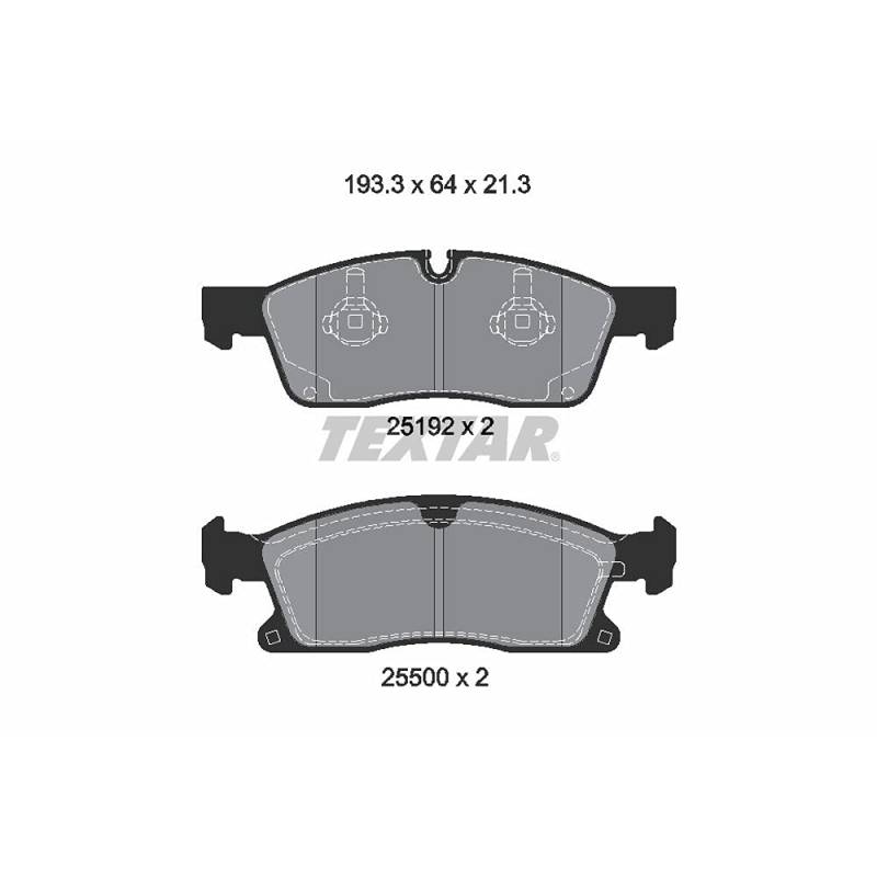 Textar 2519202 Bremsbelagsatz, Scheibenbremse von Textar