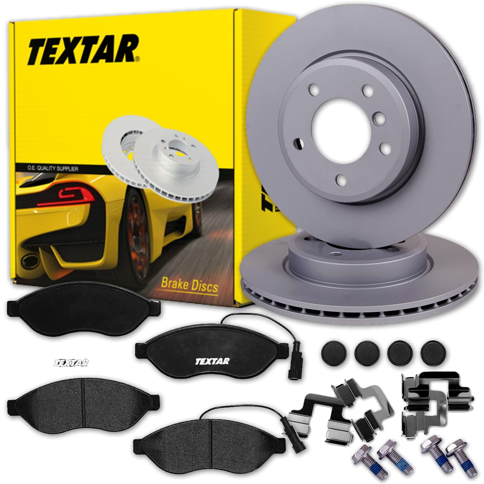 TEXTAR PRO+HC BREMSSCHEIBEN 280x24mm + BELÄGE VORNE DUCATO BOXER JUMPER von Textar