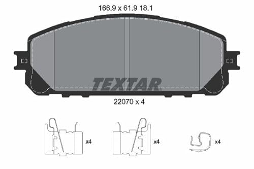 TMD Friction Services 2207001 Bremsbelagsatz, Scheibenbremse von Textar