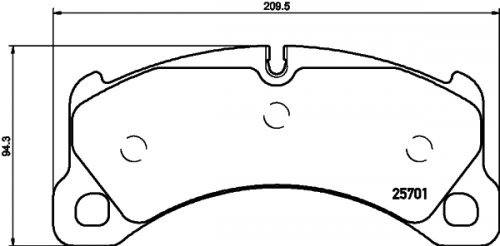 TMD Friction Services 2570101 Bremsbelagsatz, Scheibenbremse von Textar