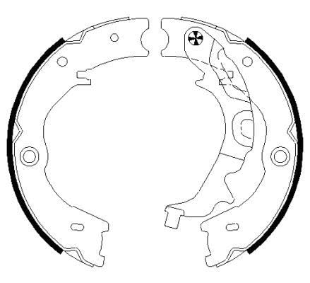 TMD Friction Services 91072700 Bremsbackensatz, Feststellbremse von Textar