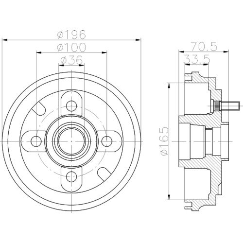 TMD Friction Services 94033900 Bremstrommel von Textar