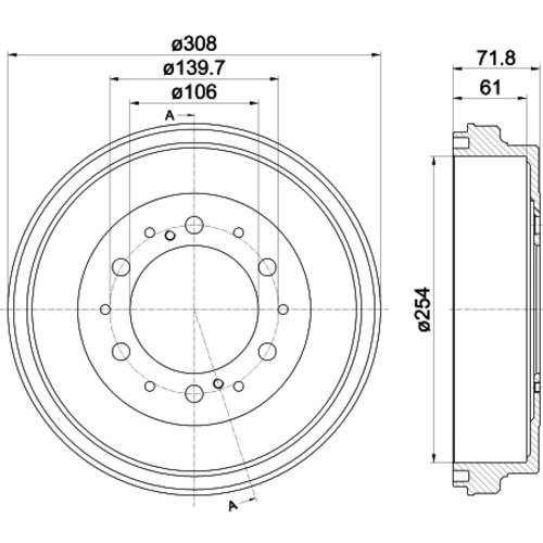 TMD Friction Services 94037300 Bremstrommel, Anzahl 2 von Textar