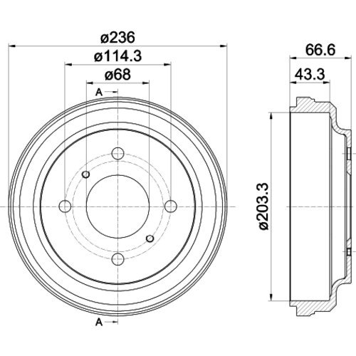 TMD Friction Services 94039800 Bremstrommel, Anzahl 2 von Textar