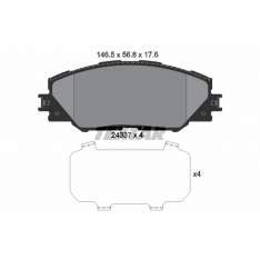 Textar 2433701 Bremsbelagsatz, Scheibenbremse von Textar