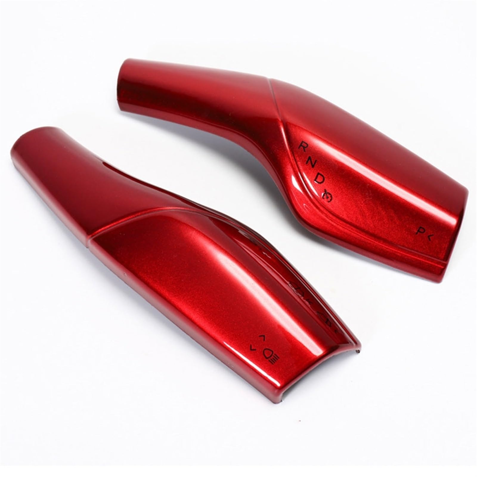 Auto Zubehör Innenraum 2PCS Für Tesla Für Modell 3 2022 2023 Für Modell Y Innen Umgestalten Patch Auto ABS Spalte Shift Schutz Abdeckung Auto Zubehör Trim(Carbon Fiber Red) von Tfkkaw