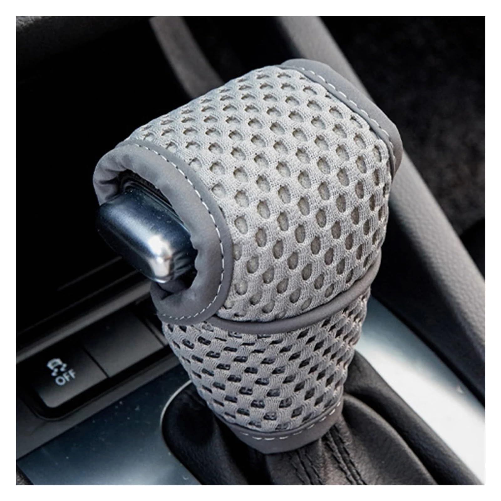 Auto Zubehör Innenraum Auto Schaltknauf Abdeckung Gangschaltung Non Slip Grip Griff Schutz Abdeckungen Universal Getriebe Automatische Auto Innen Auto Zubehör Trim(Gray) von Tfkkaw