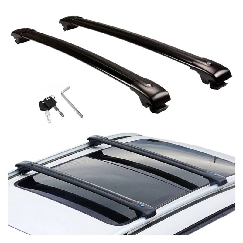 Dachträger Für Lexus RX RX270 RX350 2009-2015 Dachrelingträger Querträger Querträger Abschließbare Aluminiumlegierung Relingträger(Silber) von Tfkkaw