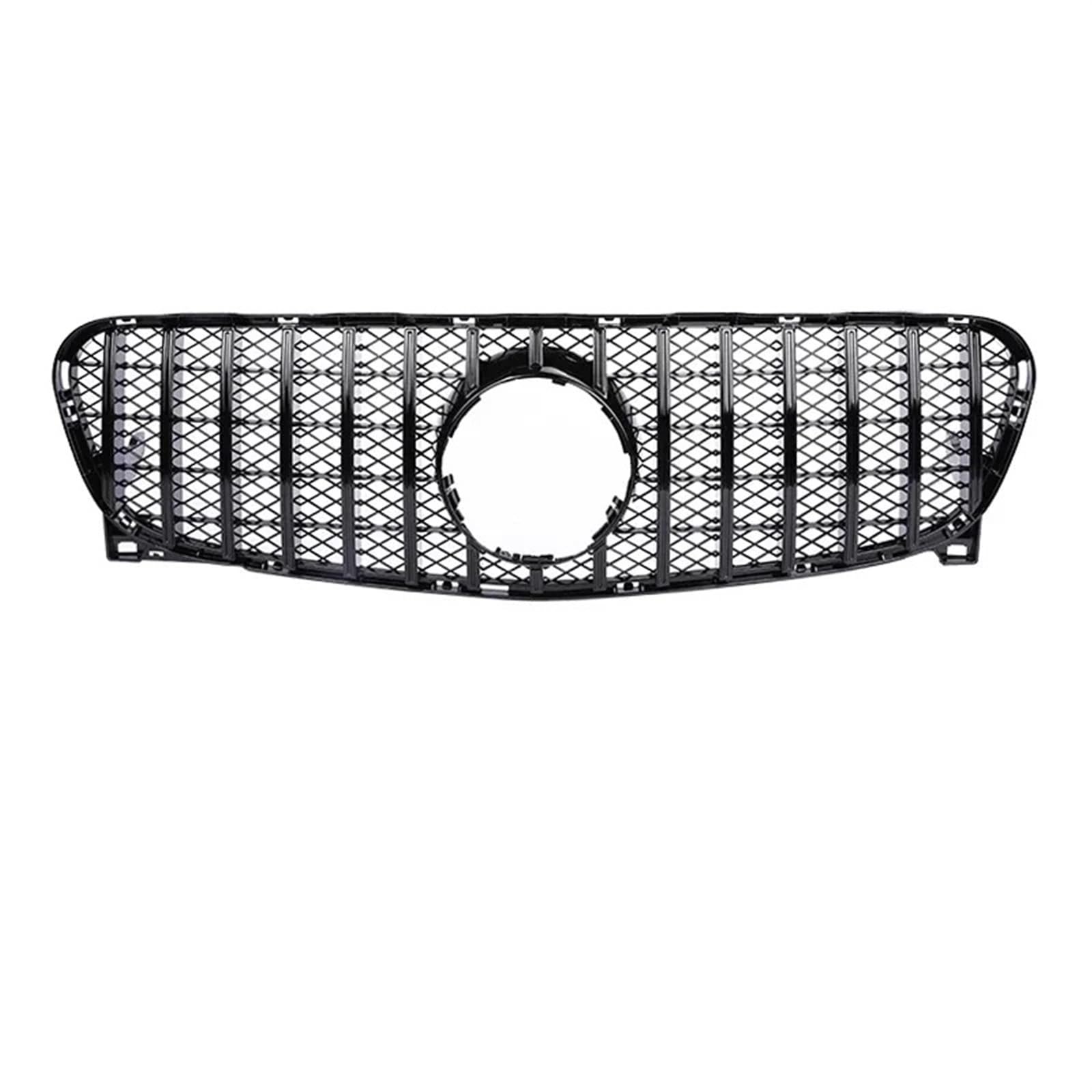 Frontgrills Für Benz Für GLA Klasse X156 GLA200 GLA250 2013-2019 GTR Stil Schwarz/Silber Auto Front Racing Grille Stoßstange Grill Kühlergrille(13-15 GT Black) von Tfkkaw