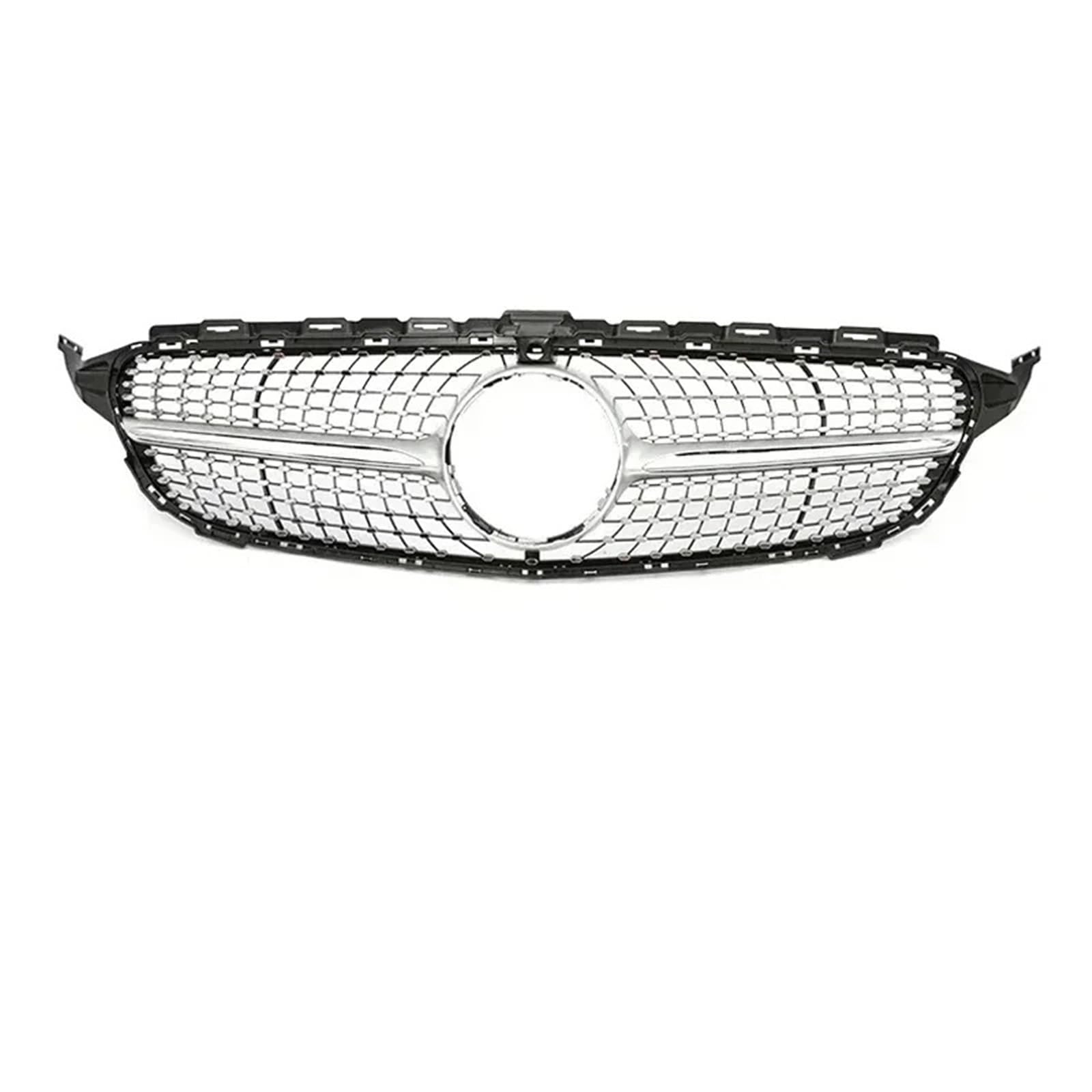 Frontgrills Für Benzs W205 2019 2019+ Renngrills Auto Frontgrill Für GTR Für Diamant Für AMG Stil Oberer Stoßstangengrill Kühlergrille(Diamond S with) von Tfkkaw