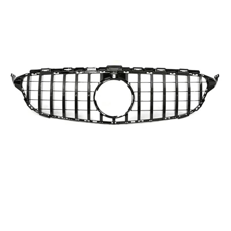 Frontgrills Für Benzs W205 2019 2019+ Renngrills Auto Frontgrill Für GTR Für Diamant Für AMG Stil Oberer Stoßstangengrill Kühlergrille(GT Black with) von Tfkkaw