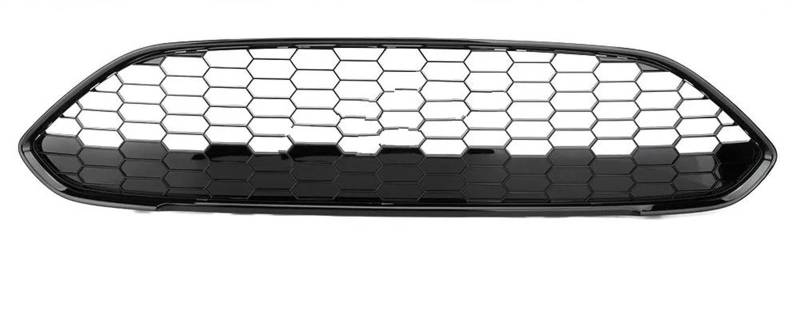 Frontgrills Für Ford Für Fiesta Für Zetec-S 2013-2017 JA8 ST Oberer Kühlergrill Front Racing Grills Sportlicher Auto-Frontstoßstangen-Mittelgrill Kühlergrille(Schwarz) von Tfkkaw