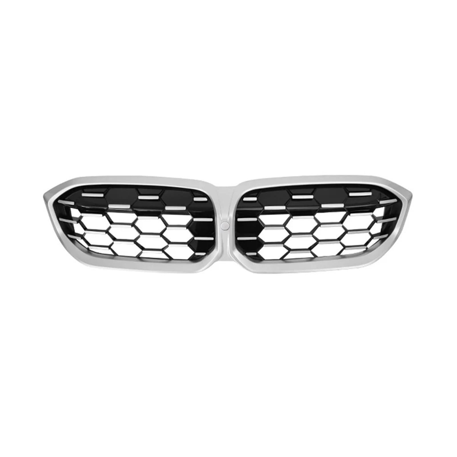 Frontgrills Für G20 G28 Für LCI 3 Serie 2023+ 330i M340i Front Stoßstange Nieren Grill Diamant Alle Schwarz Stil Racing Grille Kühlergrille(Silber) von Tfkkaw