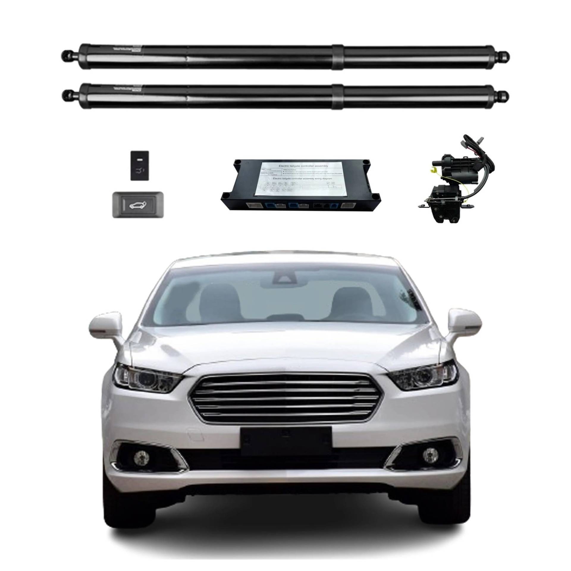 Gasfeder Dämpfer Heckklappe Für Ford Für Taurus VII 2015 2016 2017 2018 Elektrische Heckklappe Power Zurück Tür Heckklappe Auto Boot Trunk Strut Shock Hubstange Kofferraum Gasfeder(With kick sensor) von Tfkkaw