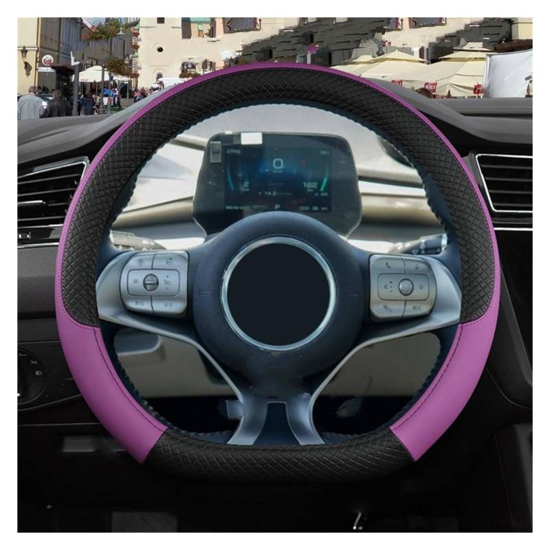 Lenkradabdeckung Für BYD Für Dolphin Für Dichtung Für Atto3 Für Tang Für Yuan Plus Auto Lenkrad Abdeckung PU Leder Nicht-Slip Zubehör Auto Lenkradhülle Protekto(Purple) von Tfkkaw