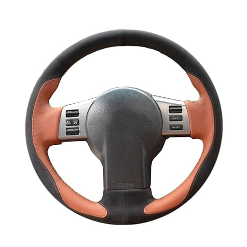 Lenkradabdeckung Für Nissan 350Z 2003 2004 2005 2006 2007 2008 2009 Auto-Lenkradbezug Aus Leder Und Wildleder Auto Lenkradhülle Protekto(3 D Style C) von Tfkkaw